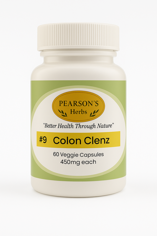 Pearson's Herbs Colon Clenz supplement bottle on a white background